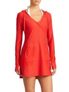 Athleta Womens Wick-it Wader Coverup Size 1x Plus - Saffron Red