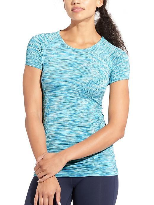 Athleta Womens Fastest Track Tee Space Dye Size L - Morning Sky Space Dye