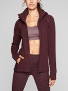 Athleta Womens Stronger Hoodie Size L Petite - Cassis Heather