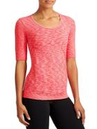 Athleta Womens Radiance Tee Space Dye Size L - Grenadine Red Space Dye