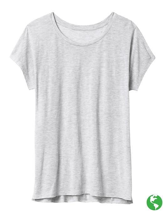 Athleta Womens Valencia Tee Size L Tall - Light Grey Heather