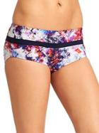 Athleta Womens Hypersonic Dolphin Short Size L - Ember Orange Multi/dress Blue