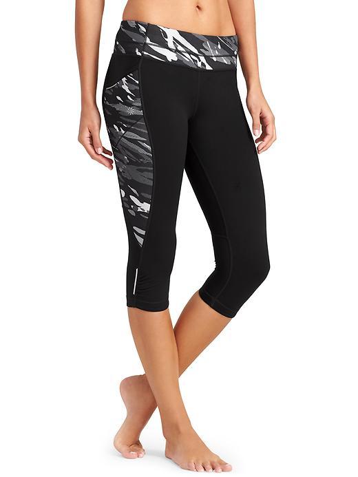 Athleta Womens Spliced Fire Be Free Knicker Size L - Black