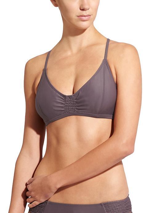 Athleta Womens Smocked Bikini Size 32b/c - Dapple Taupe