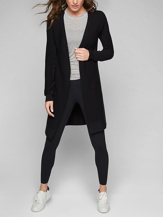 Athleta Womens Daybreak Rib Wrap Black Size L