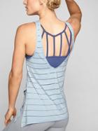 Athleta Womens Max Out Chi Support Tank Size L - Clear Blue