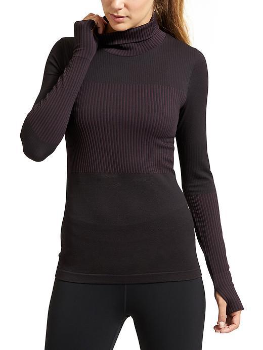 Athleta Womens Flurry Base Layer Turtleneck Size S - Wild Raisin