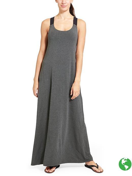 Athleta Womens Hermosa Maxi Dress Size L - Charcoal Grey Heather