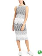 Athleta Womens Stripe Midi Tank Dress Size M Tall - Neutral Stripe