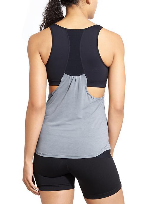 Athleta Womens Mesh Supercharged Tank Size L - Dark Heather Grey