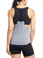 Athleta Womens Mesh Supercharged Tank Size L - Dark Heather Grey