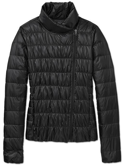 Athleta Womens Downalicious Jacket Size Xl - Black/flint Grey