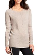 Athleta Womens Cashmere Adi Mudra Sweater Size 2x Plus - Foxtail Taupe Heather
