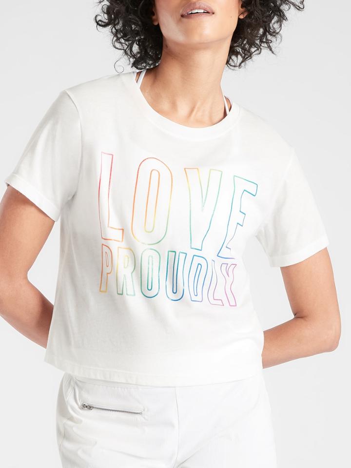 Love Proudly Graphic Crop Tee