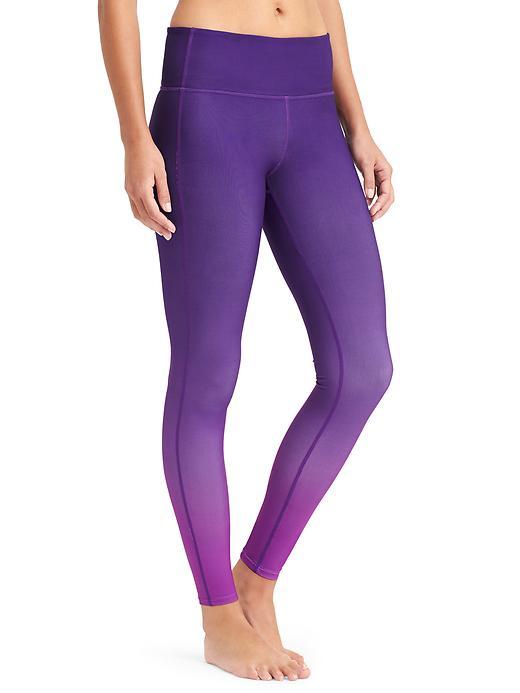 Athleta Womens High Rise Fadeout Chaturanga Tight Size L - Majestic Purple