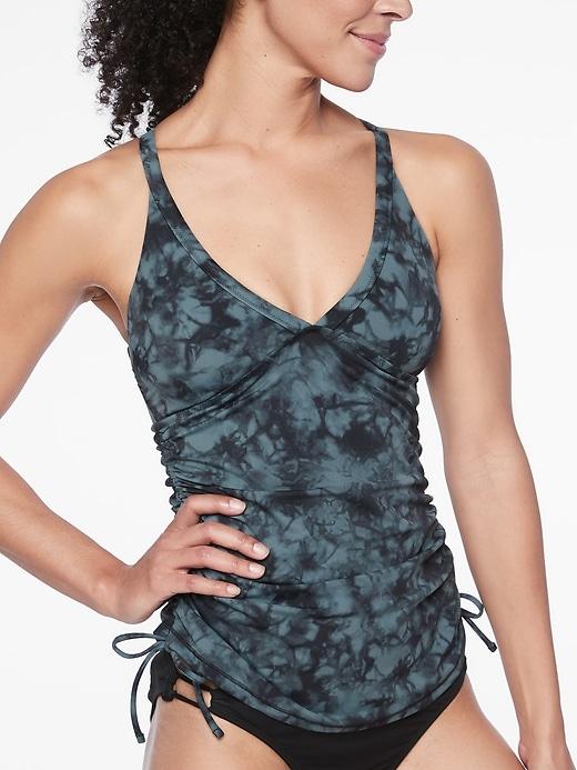 Shadow Dye Side Scrunch Tankini