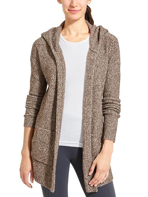 Athleta Womens Mill Valley Hoodie Wrap Size L - Walnut