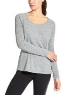 Athleta Womens Open Pose Top Size L - Light Grey Heather