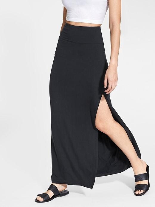 Athleta Womens Marina Maxi Skirt Black Size S