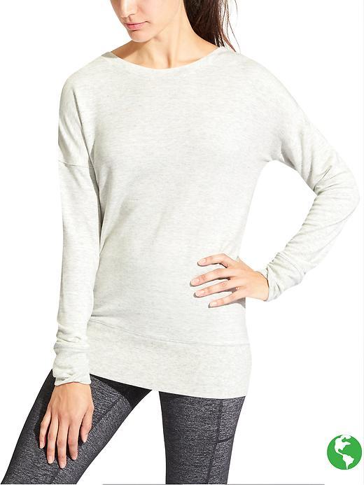 Athleta Womens Chakra Sweatshirt Size S - Light Grey Heather