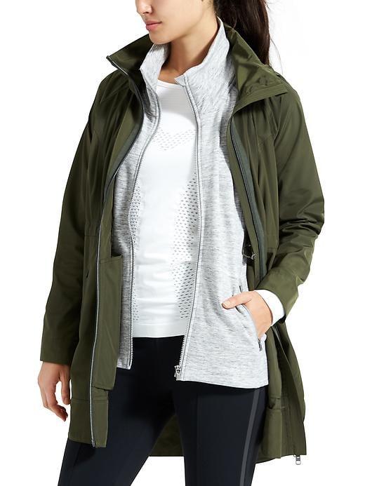 Athleta Womens Drip Drop Jacket Size 2x Plus - Forest Green