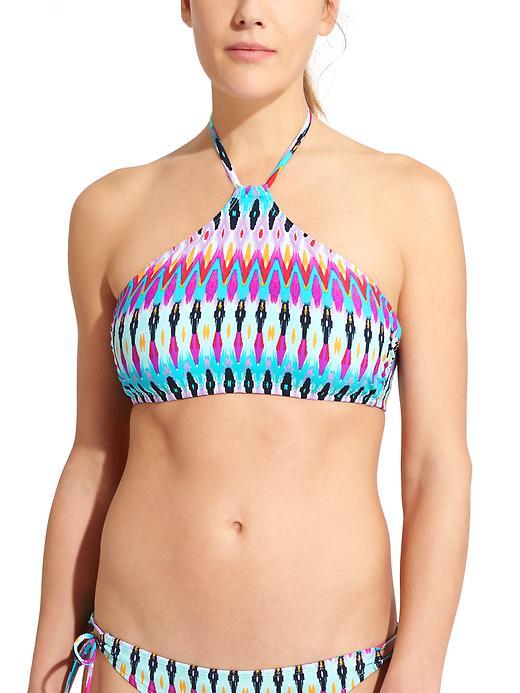 Athleta Womens Boscabell High Neck Bikini Size L - Multi Ikat
