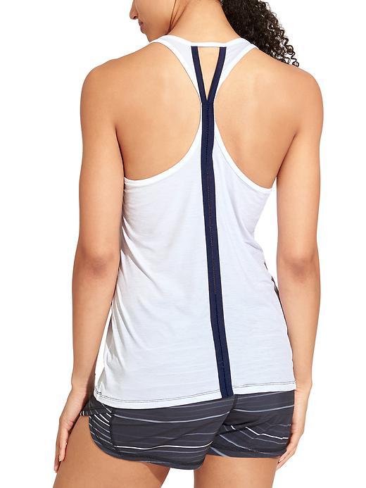 Athleta Womens Spree Tank Size L - Bright White/navy