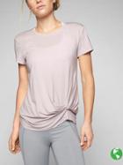 Athleta Womens Ultimate Side Knot Tee Size L - Soft Lilac