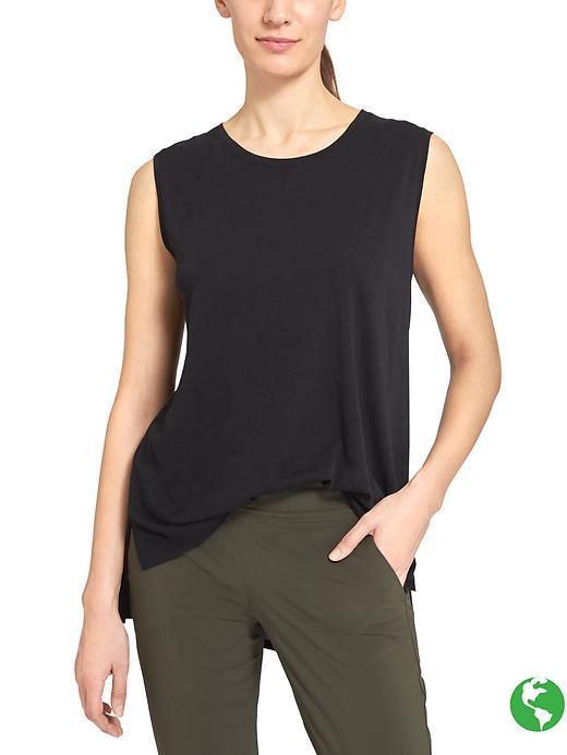 Athleta Womens Restore High Low Tank Size M - Black