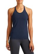 Athleta Womens Uppercut Tank Size L - Navy Heather/grenadine Red