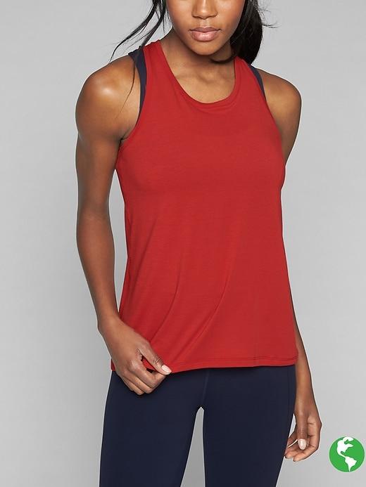 Athleta Womens Power Up Tank Size M Tall - Scorched Chili