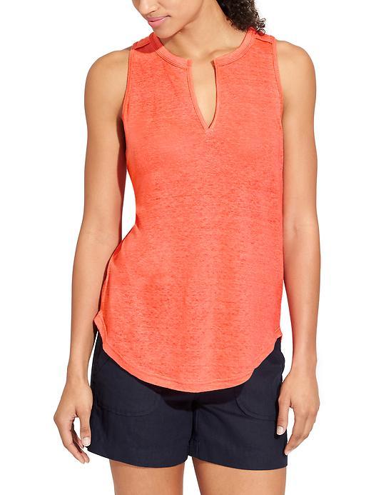 Athleta Womens Easy Newport Linen Tank Size L - Ember Orange