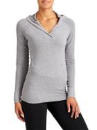 Athleta Womens Zeal Hoodie Size L - Cobblestone Grey Heather