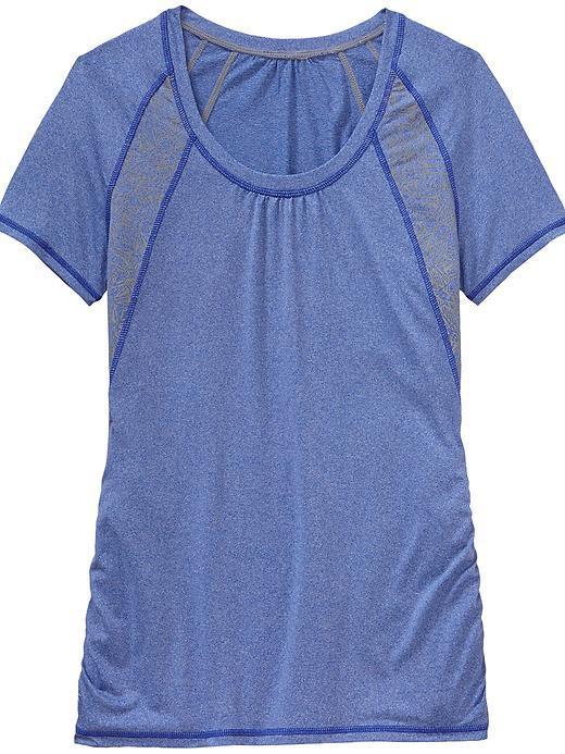 Athleta Womens Northern Lights Tee Size Xxs - Blueberry Heather Reflective