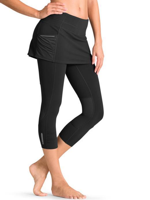 Athleta Womens Acceleration 2 In 1 Capri Size S - Black