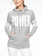 Athleta Womens Stronger Graphic Sweatshirt Grey Heather Size Xl