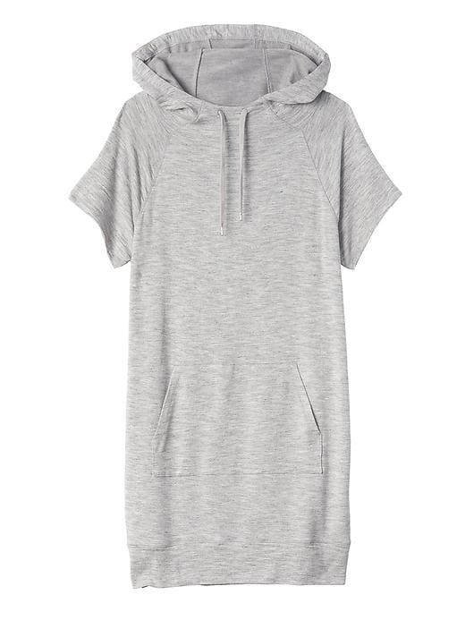 Athleta Womens Coaster Short Sleeve Sweatshirt Dress Size M - Marl Grey Heather