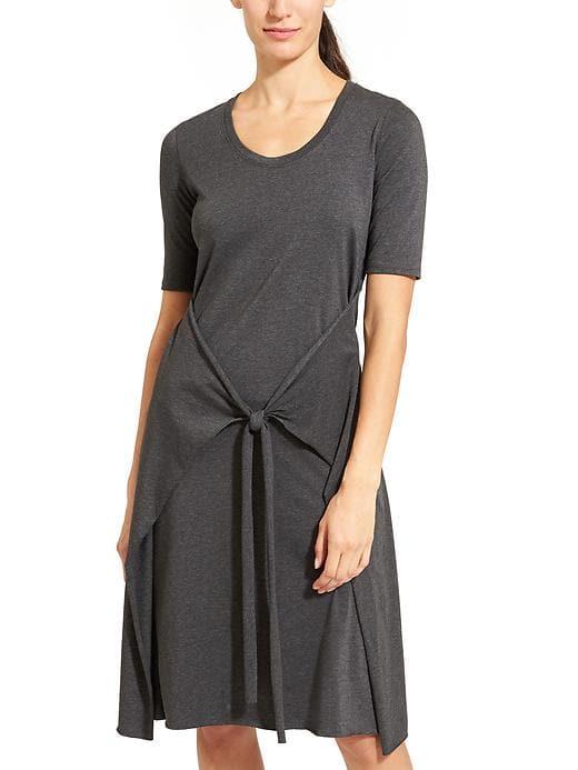 Athleta Womens In A Twist Dress Charcoal Grey Heather Size Xs