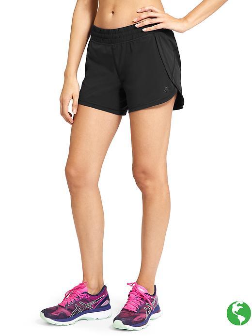 Athleta Womens Racer Run Short 4.5" Size L - Black