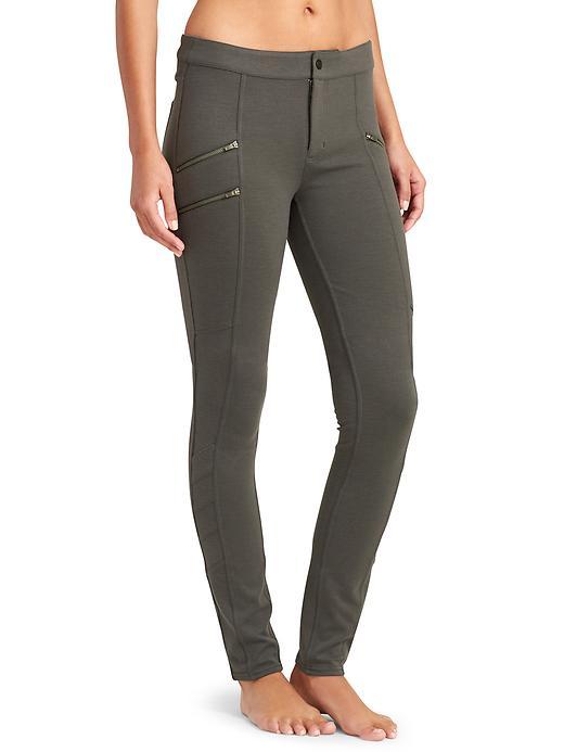Athleta Womens Ponte Twill Moto Pant Size 0 - Yosemite Green