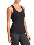 Athleta Womens Chi Tank Dot Mesh Size 1x Plus - Black