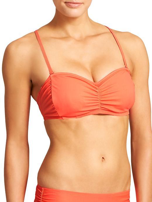 Athleta Womens Bandeau Bikini Size 34b/c - Ember Orange