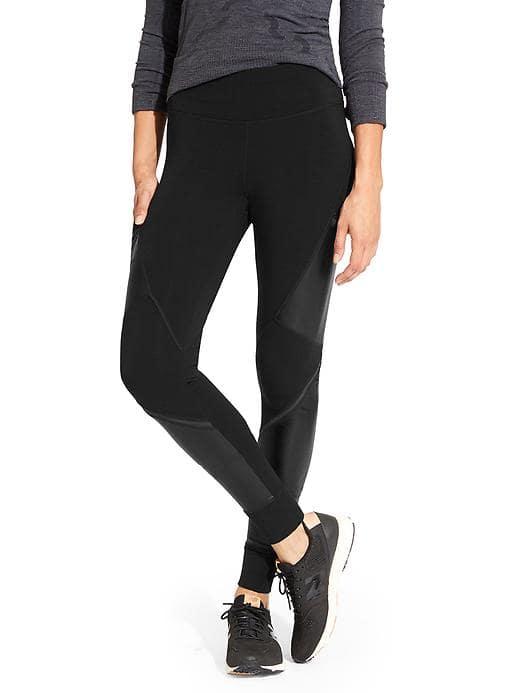 Athleta Womens Urban Cozy Tight Size L Tall - Black