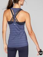 Athleta Womens Stripe Mesh High Neck Chi Tank Size L Tall - Rain Check