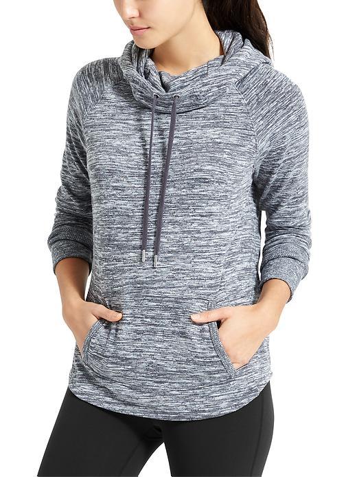 Athleta Womens Techie Sweat Hoodie Size S Tall - Grey Heather