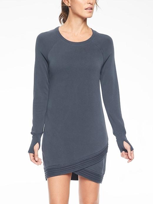 Athleta Womens Serenity Criss Cross Dress Navy Captain Size Xs