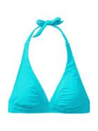 Athleta Womens Shirrendipity Halter Bikini Top Size Xxs - Bora Bora Blue