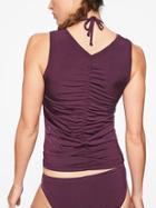 Athleta Womens Aqualuxe Back Scrunch Tank Rashguard Wild Bloom Size Xxs