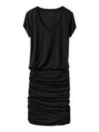 Athleta Womens Topanga V-neck Dress Size M Tall - Black