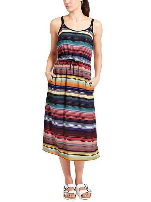 Athleta Womens Havana Midi Dress Size L - Multi Print
